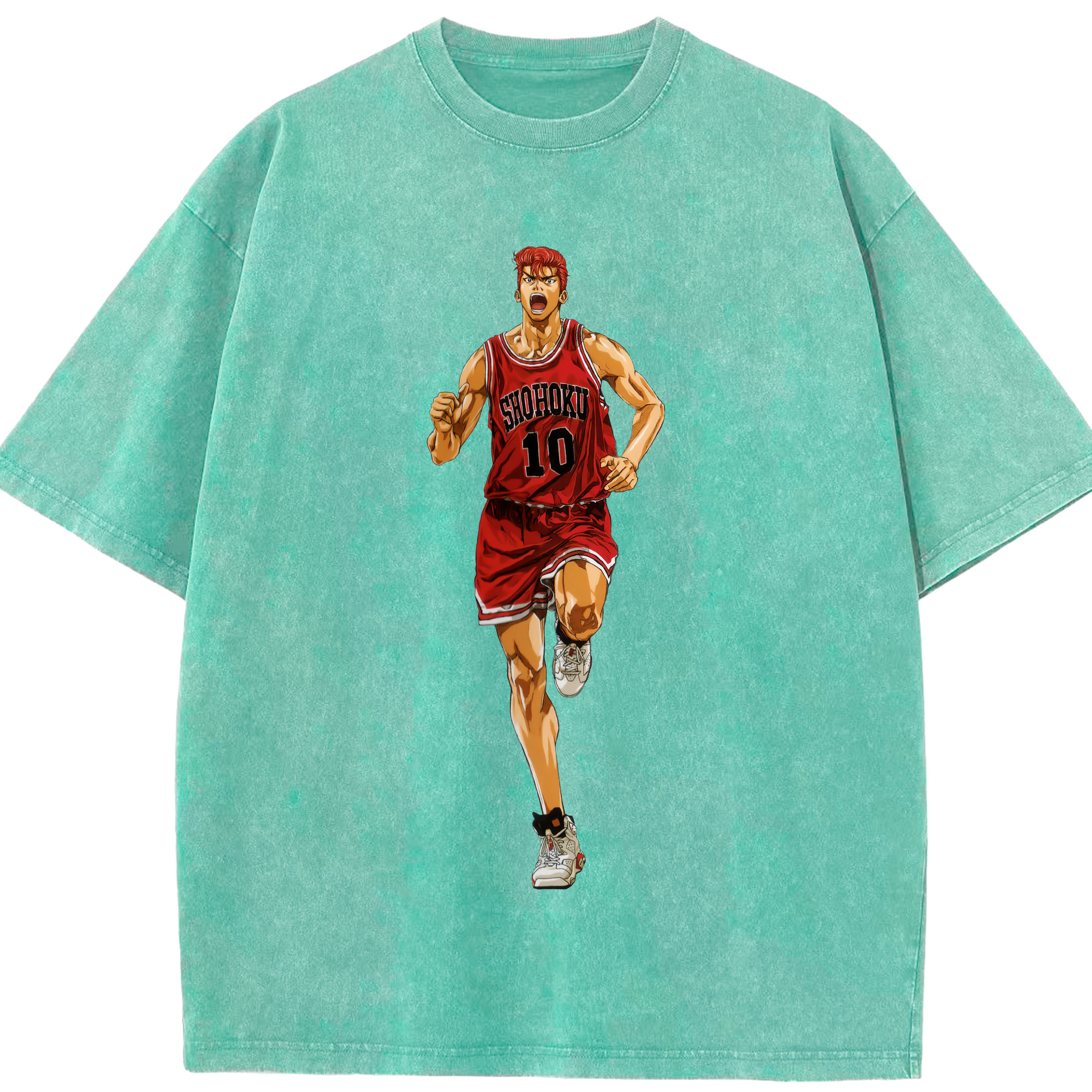 （画像用） SLAM DUNK／スラムダンク 綿100% ヴィンテージ風 半袖Tシャツ（フロントプリント）